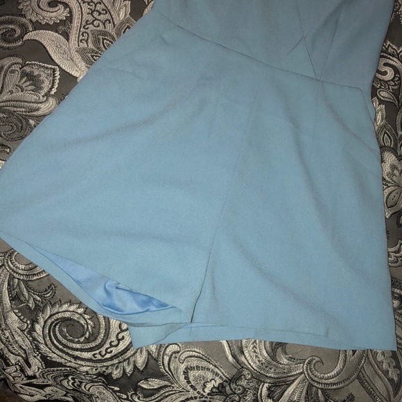 Baby blue zip up back romper - Picture 4 of 5